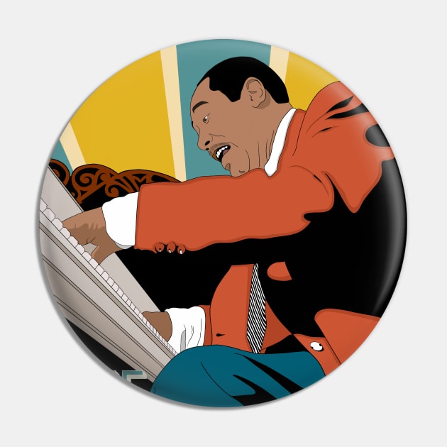 Duke Ellington Original Jazz Poster Pin by Seiglan