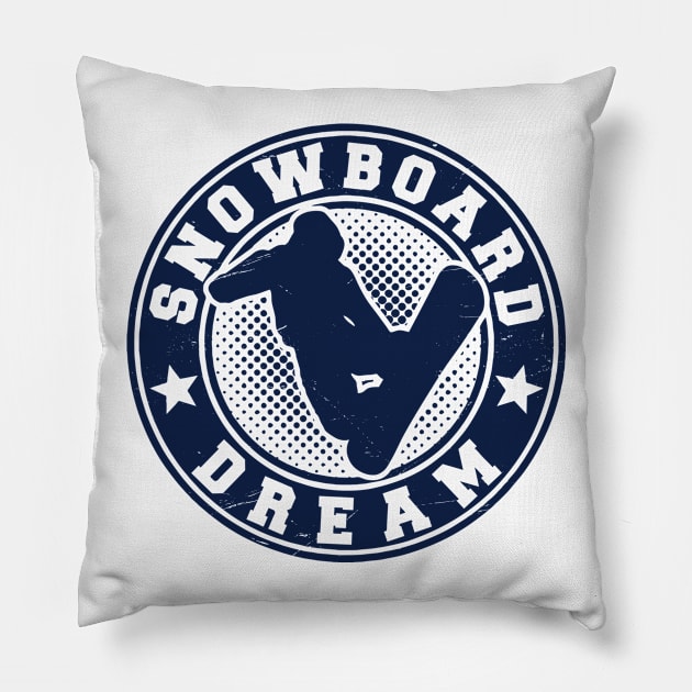 Snowboard Dream Pillow by Durro