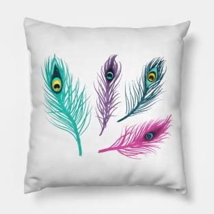 Peacock Feather Pillow