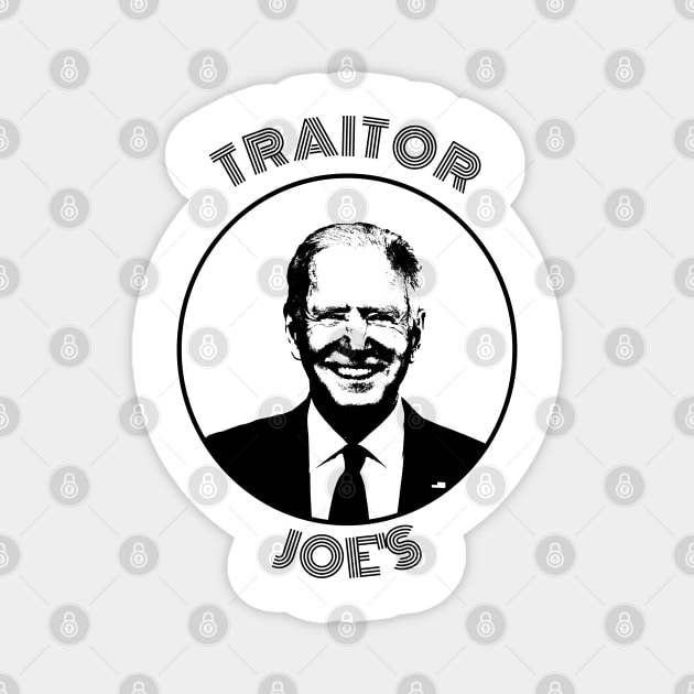 Traitor Joe's Retro Black and White Design Magnet by AdrianaHolmesArt