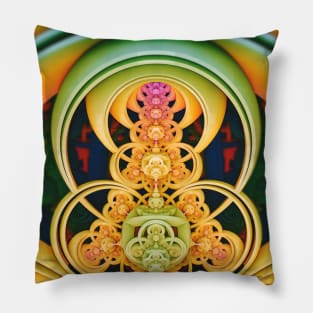 Time Shell III. Colorful Abstract Geometric Art Pillow