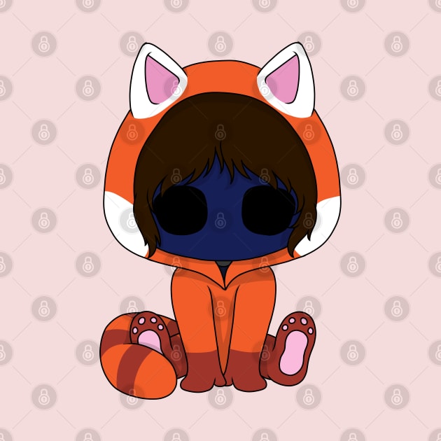 creepypasta red panda (eyeless jack) by LillyTheChibi