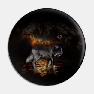 Spirit of the Wolf - Wolves and Fire Pin