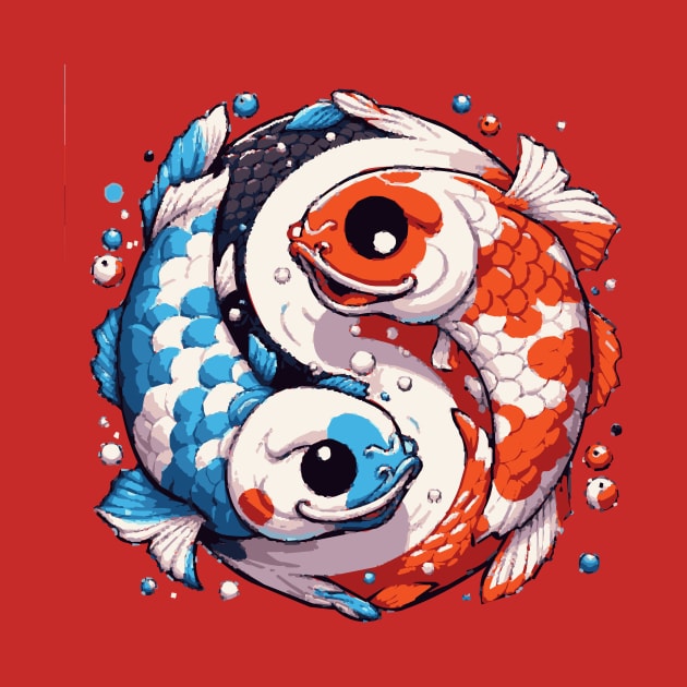 Koi Fish Forming Yin and Yang by Pickyysen