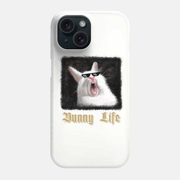 Thug Life Bunny Phone Case by SteelWoolBunny
