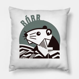 Polish Bóbr Art | Bobr Bober Beaver Biber Pillow