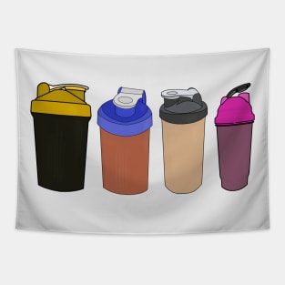 Water Bottle Shaker Gym Set Collection Tapestry