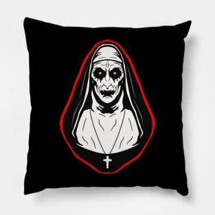 scary nun Pillow