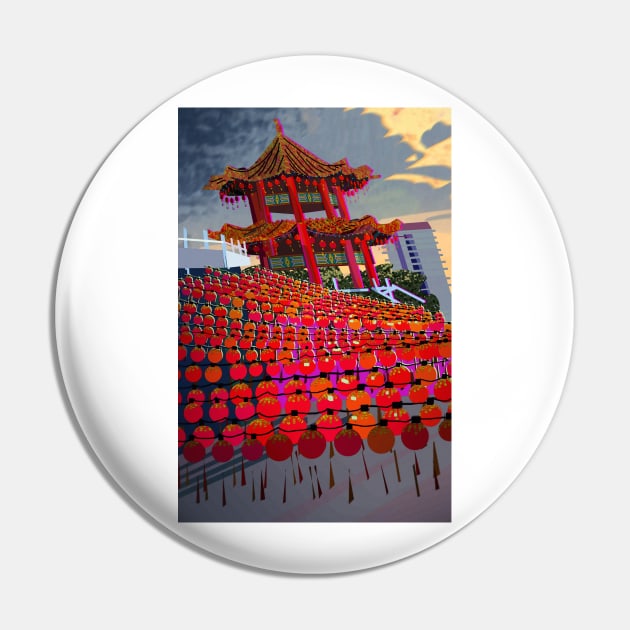 Chinatown Lanterns Pin by Henry Wong