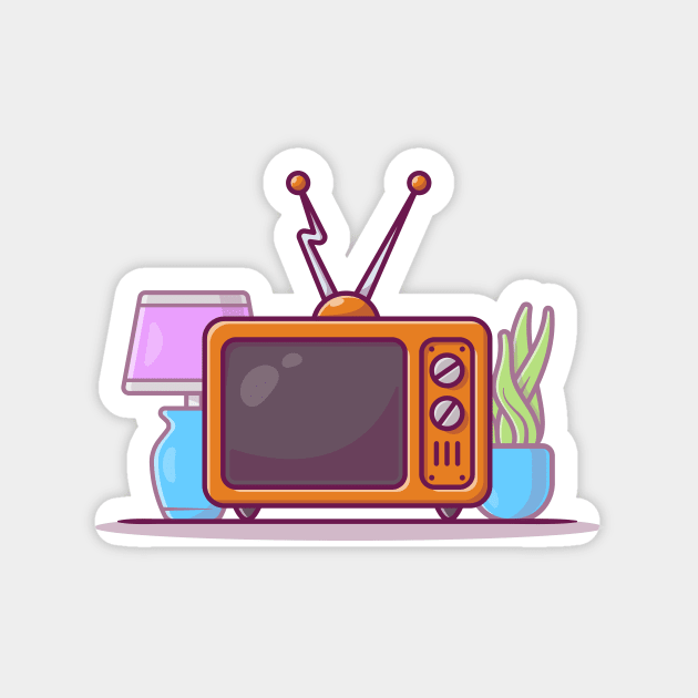 Vintage Television Magnet by Catalyst Labs