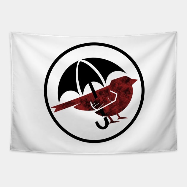 The Umbrella Sparrow Academy Logo Tapestry by Shoryotombo