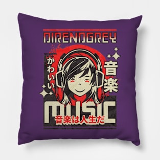 listening music//retro anime v2 Pillow