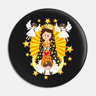 Our Lady of Guadalupe Mexican Virgin Mary Mexico Caricature Children Catholic Saint Pin