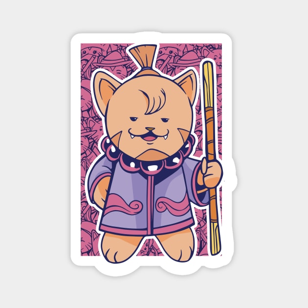 D&D Monk Class Kawaii Cat Magnet by Sunburst