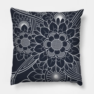 Minimalist Flowers-Mandala Flower Pillow