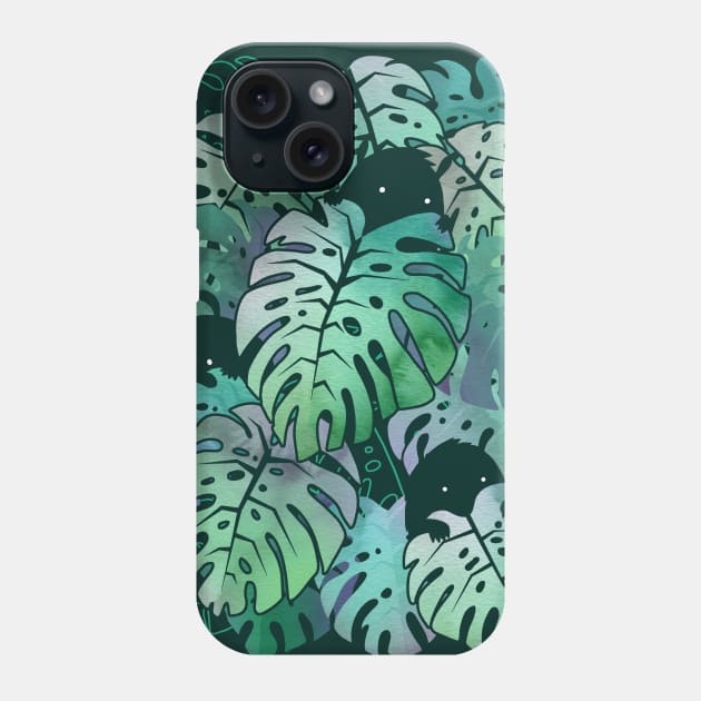 Monstera Monsters Phone Case by littleclyde