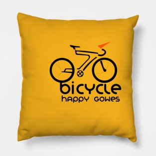 Bicycle Happy Gowes Logo Pillow