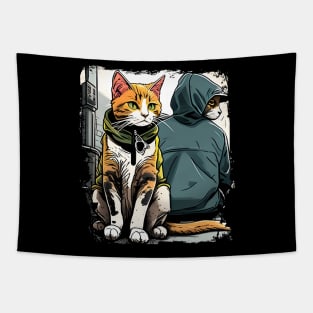 Support Your Local Street Cats Funny Gift Tapestry