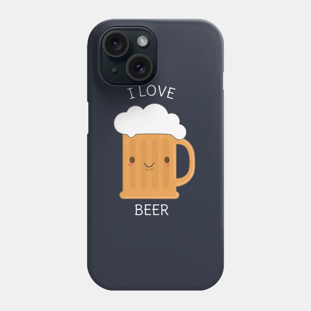 Kawaii Beer T-Shirt Phone Case by happinessinatee