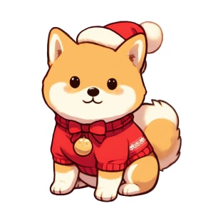 Cute Christmas Shiba Santa T-Shirt