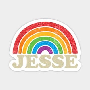 Jesse - Retro Rainbow Flag Vintage-Style Magnet