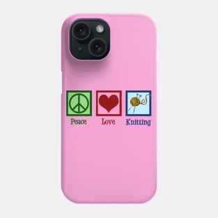 Cute Peace Love Knitting Pink Phone Case