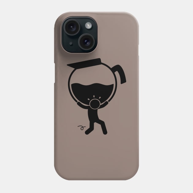 Say It With Stick Figure - Preparing Coffee Phone Case by chillibongostudio