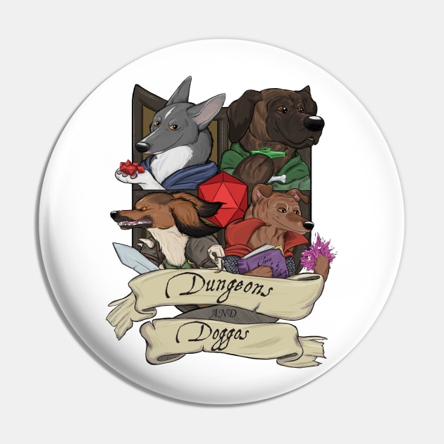 DnDoggos Emblem Full Color Pin by DnDoggos