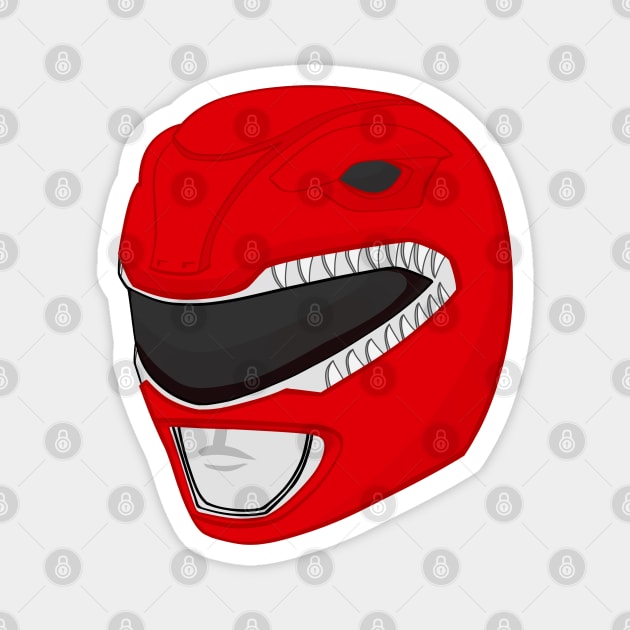 MMPR Red Ranger Inspired Helmet Magnet by ChasingDesigns