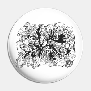 Abstract doodle art Pin