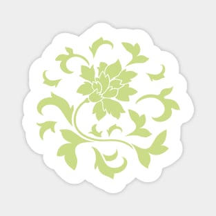 Oriental Flower – Daiquiri Green – Circular Magnet