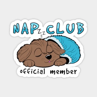 cute Shih Tzu dog - nap club Magnet