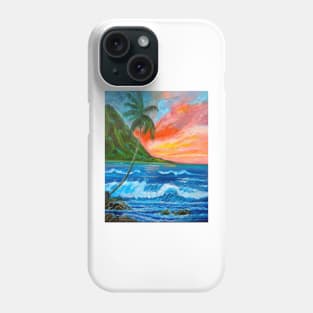 PALM TREE AND SUNSET Phone Case