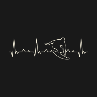 Surfing Wave. Heart. Love. EKG. Pulse. Beat. T-Shirt