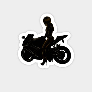 Motorradfahrerin Magnet