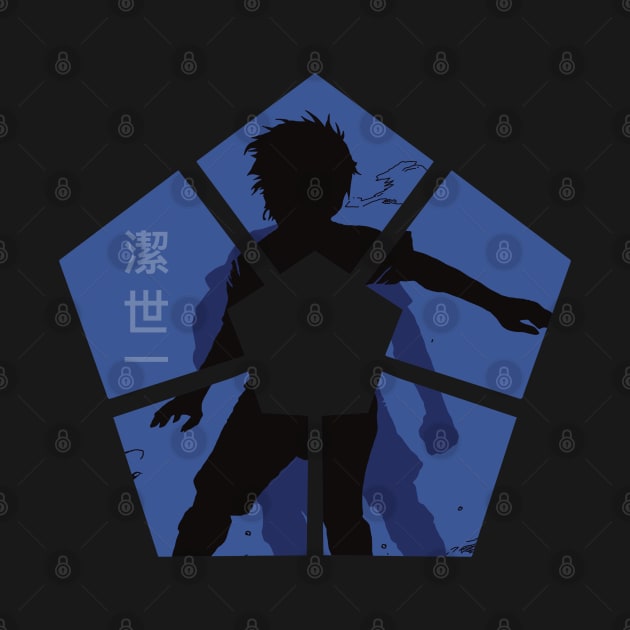 Blue lock anime characters silhouette in blue lock logo shape by Animangapoi