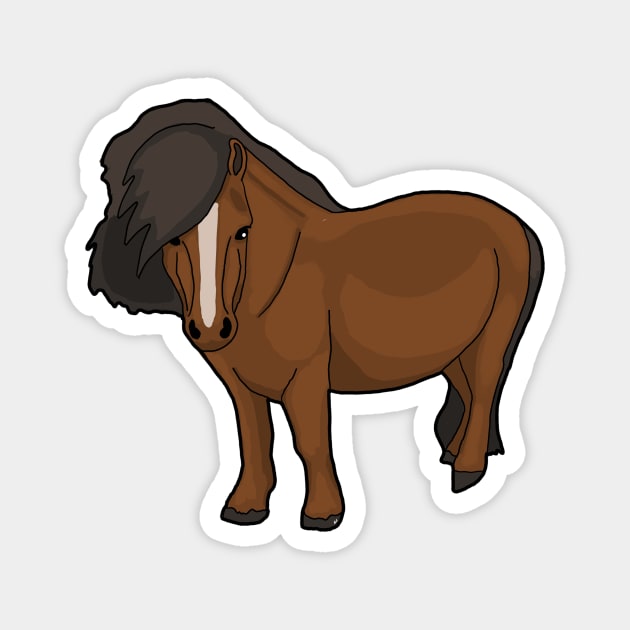 Shetland pony Bay Magnet by Shyflyer