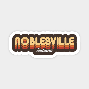 Retro Noblesville Indiana Magnet