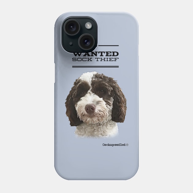 Cockapoo / Doodle Dog Sock Thief Phone Case by WoofnDoodle 