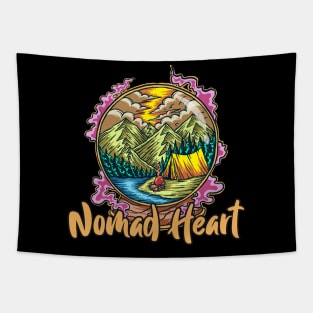 Nomad Heart Wanderlust Hiking Tapestry