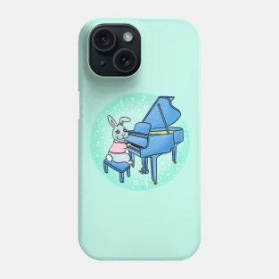 Bunny playing piano Phone Case