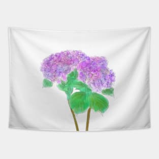 2 purple and pink hydrangeas Tapestry