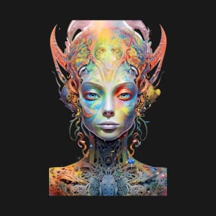 Psychedelic Alien Woman T-Shirt