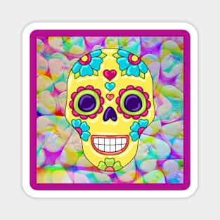 retro sugar skull Magnet