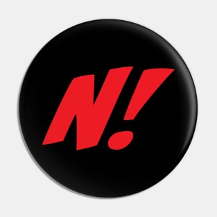 NERD! "N" Black & Red Atl Logo Pin