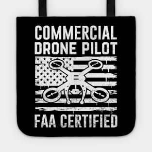 Commercial Drone Pilot USA American Flag Tote