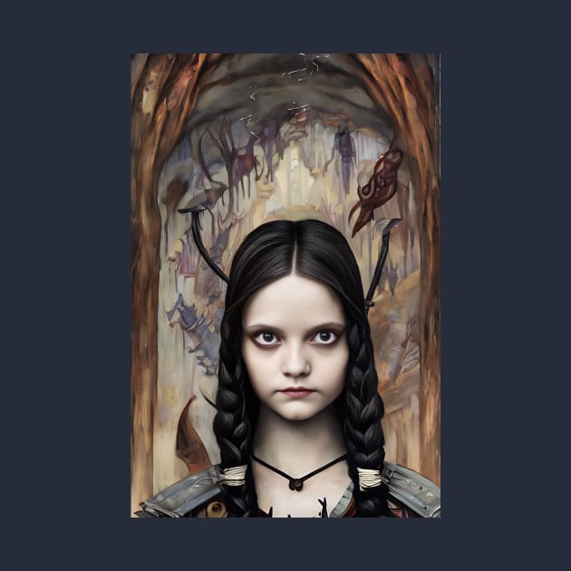 Wednesday Addams Anime Portrait 3 by AIPerfection