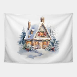 Merry Christmas House Tapestry