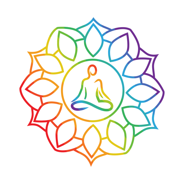 Yoga Mandala Rainbow Colors by Lemonflowerlove