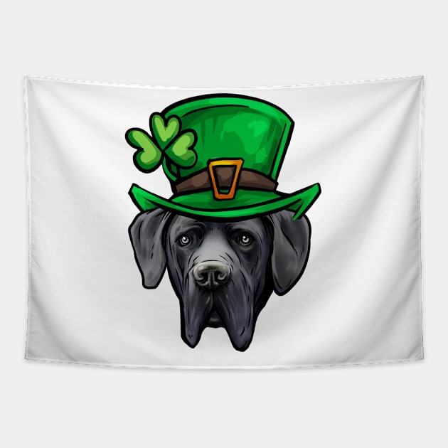 St Patricks Day Great Dane Tapestry by whyitsme